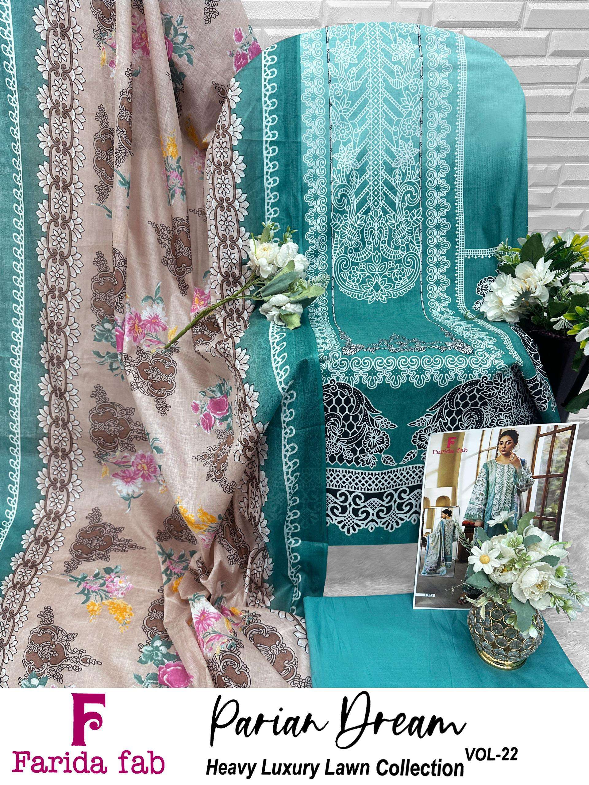 FARIDA FAB PARIAN DREAM VOL 22 COTTON PRINT KARACHI READYMADE SUIT SHOP FARIDA FAB PARIAN DREAM VOL 22 COTTON PRINT KARACHI READYMADE SUIT SHOP