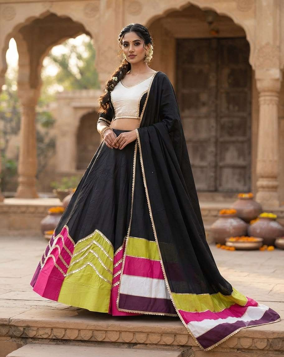 JULIE PREMIUM RAYON CHANIYA CHOLI MULTICOLOR NAVRATRI FOR GUJARAT