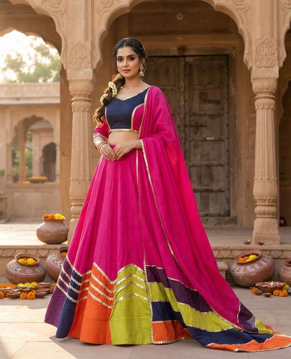 JULIE PREMIUM RAYON CHANIYA CHOLI MULTICOLOR NAVRATRI FOR GUJARAT
