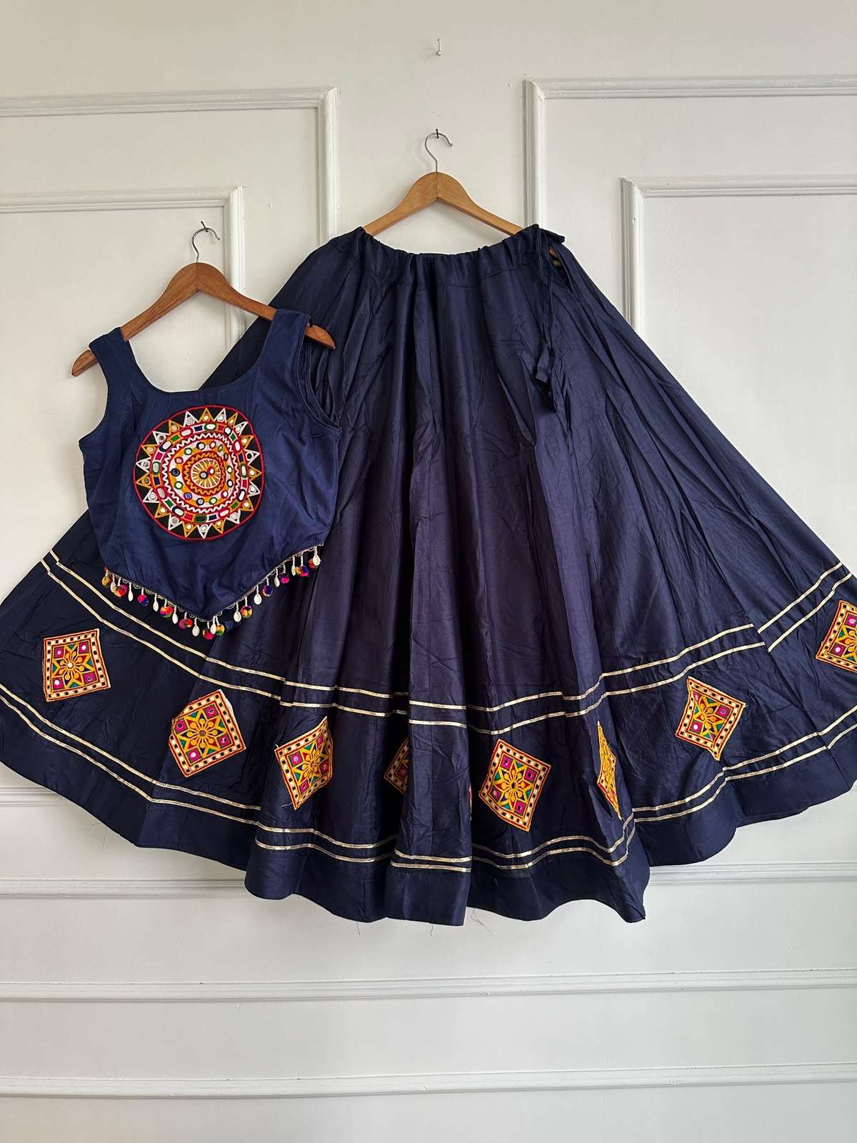 Kutchi Chaniyacholi new Navratri collection garba night wear made of rayon cotton fabric Lehenga Choli wholesale in surat Kutchi Chaniyacholi new Navratri collection garba night wear made of rayon cotton fabric Lehenga Choli wholesale in surat