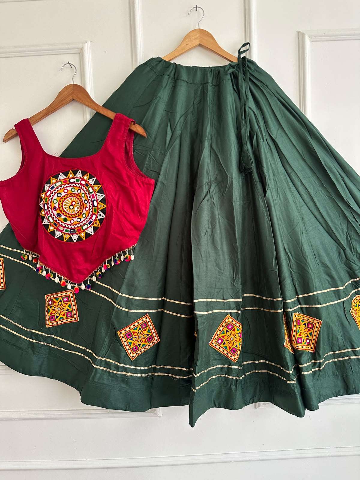 Kutchi Chaniyacholi new Navratri collection garba night wear made of rayon cotton fabric Lehenga Choli wholesale in surat Kutchi Chaniyacholi new Navratri collection garba night wear made of rayon cotton fabric Lehenga Choli wholesale in surat