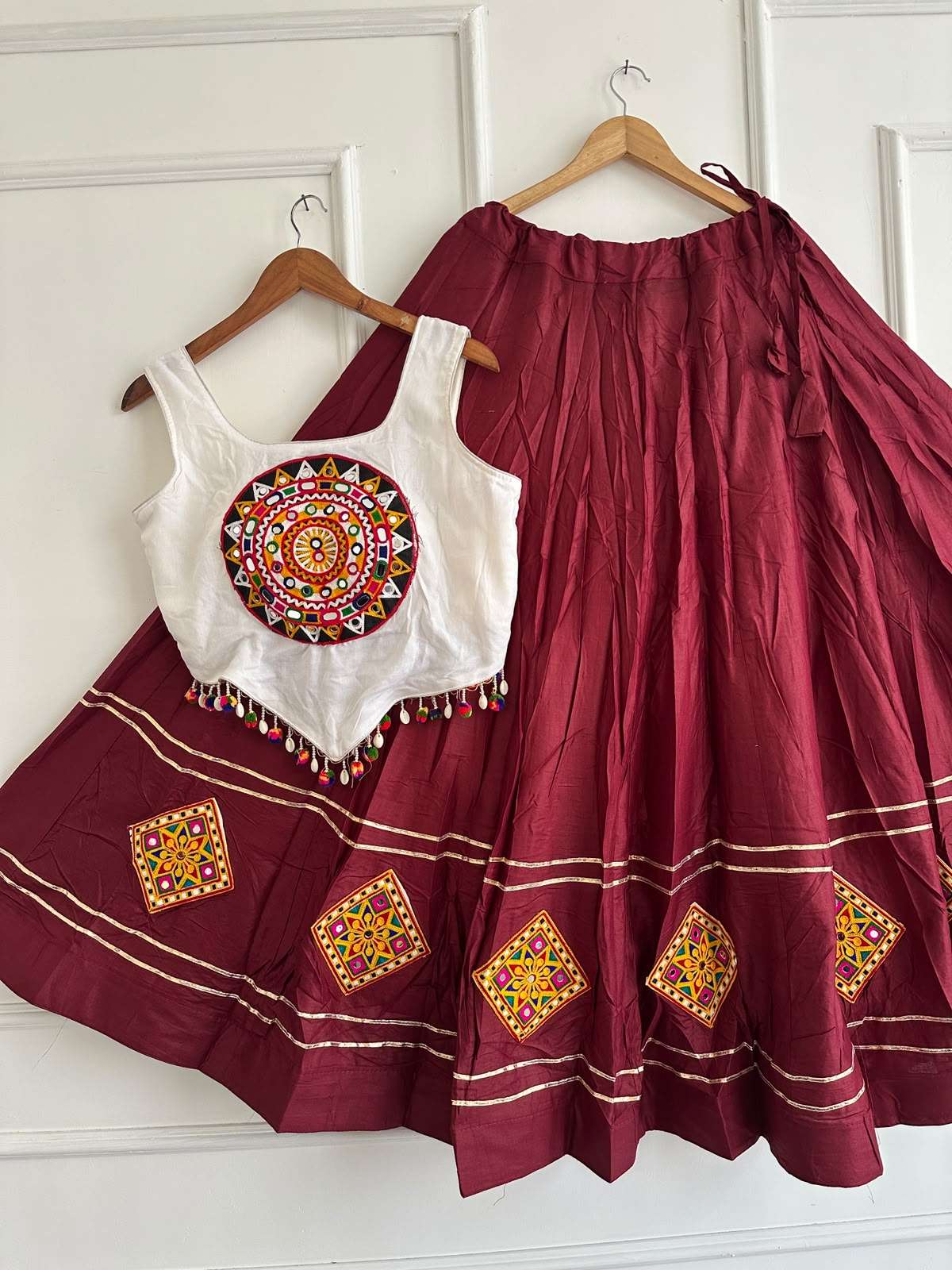 Kutchi Chaniyacholi new Navratri collection garba night wear made of rayon cotton fabric Lehenga Choli wholesale in surat Kutchi Chaniyacholi new Navratri collection garba night wear made of rayon cotton fabric Lehenga Choli wholesale in surat