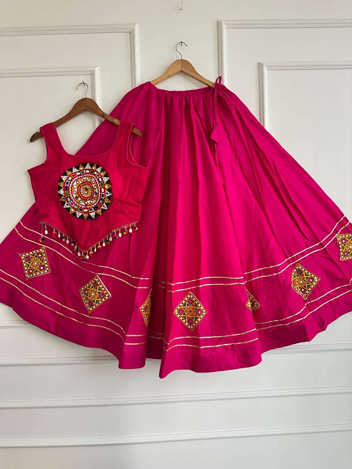 Kutchi Chaniyacholi new Navratri collection garba night wear made of rayon cotton fabric Lehenga Choli wholesale in surat Kutchi Chaniyacholi new Navratri collection garba night wear made of rayon cotton fabric Lehenga Choli wholesale in surat
