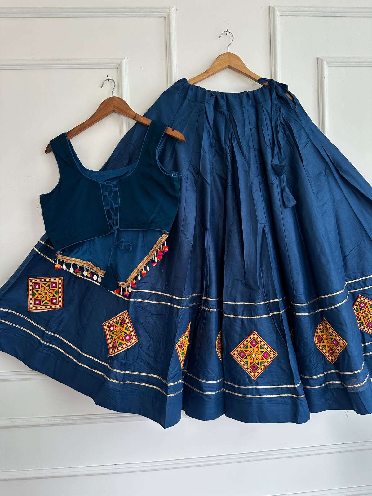 Kutchi Chaniyacholi new Navratri collection garba night wear made of rayon cotton fabric Lehenga Choli wholesale in surat Kutchi Chaniyacholi new Navratri collection garba night wear made of rayon cotton fabric Lehenga Choli wholesale in surat