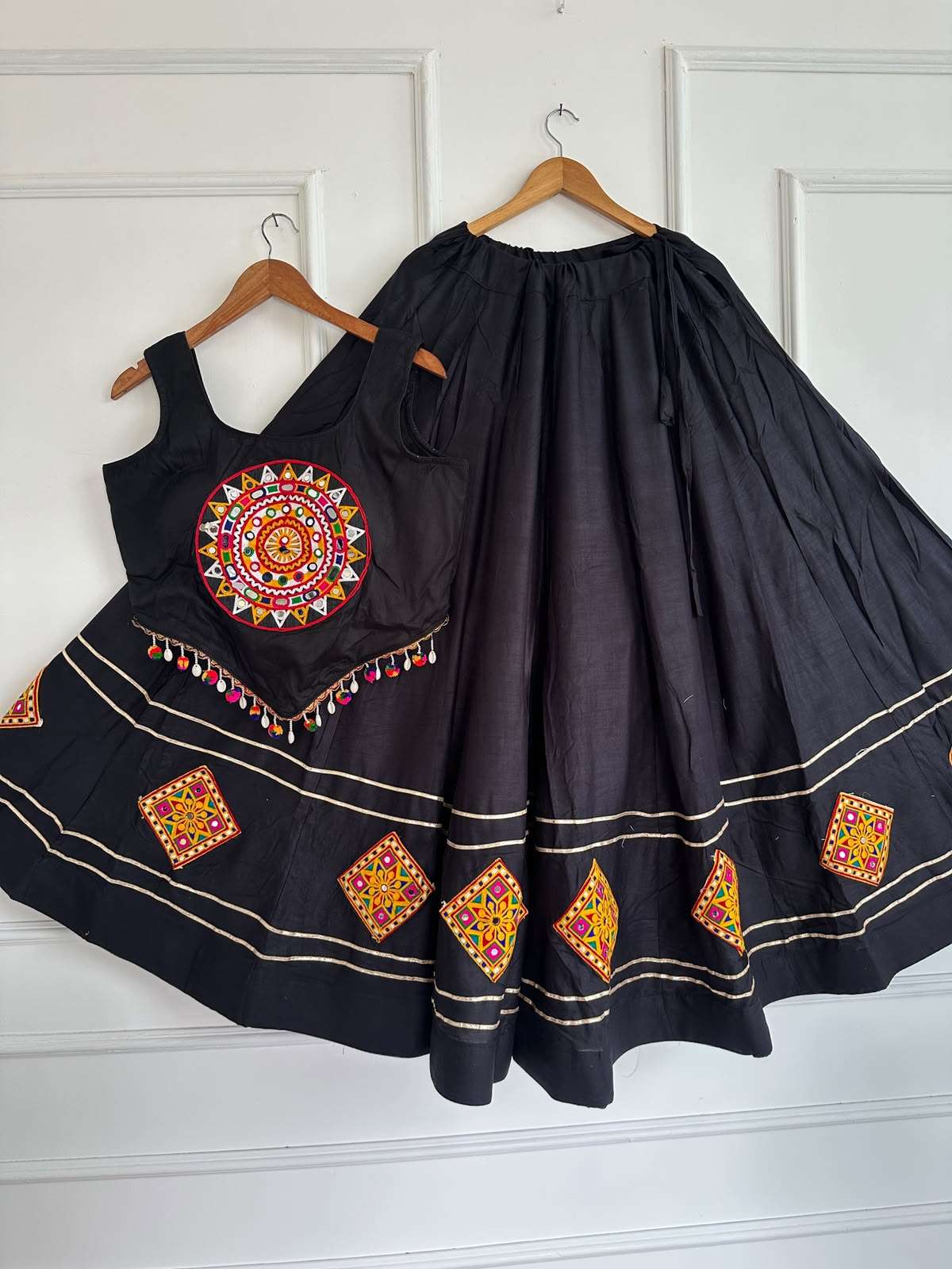 Kutchi Chaniyacholi new Navratri collection garba night wear made of rayon cotton fabric Lehenga Choli wholesale in surat Kutchi Chaniyacholi new Navratri collection garba night wear made of rayon cotton fabric Lehenga Choli wholesale in surat