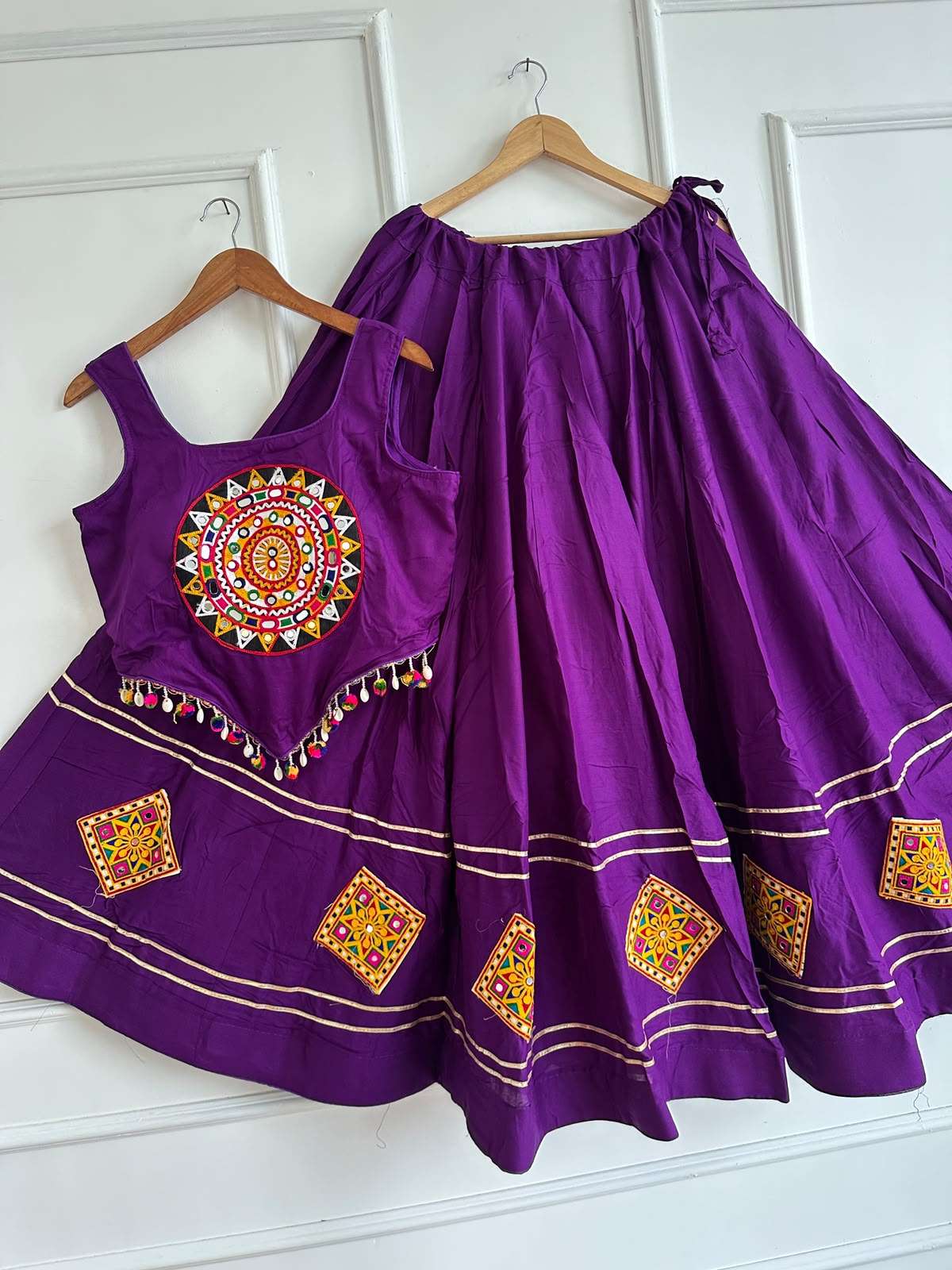 Kutchi Chaniyacholi new Navratri collection garba night wear made of rayon cotton fabric Lehenga Choli wholesale in surat Kutchi Chaniyacholi new Navratri collection garba night wear made of rayon cotton fabric Lehenga Choli wholesale in surat