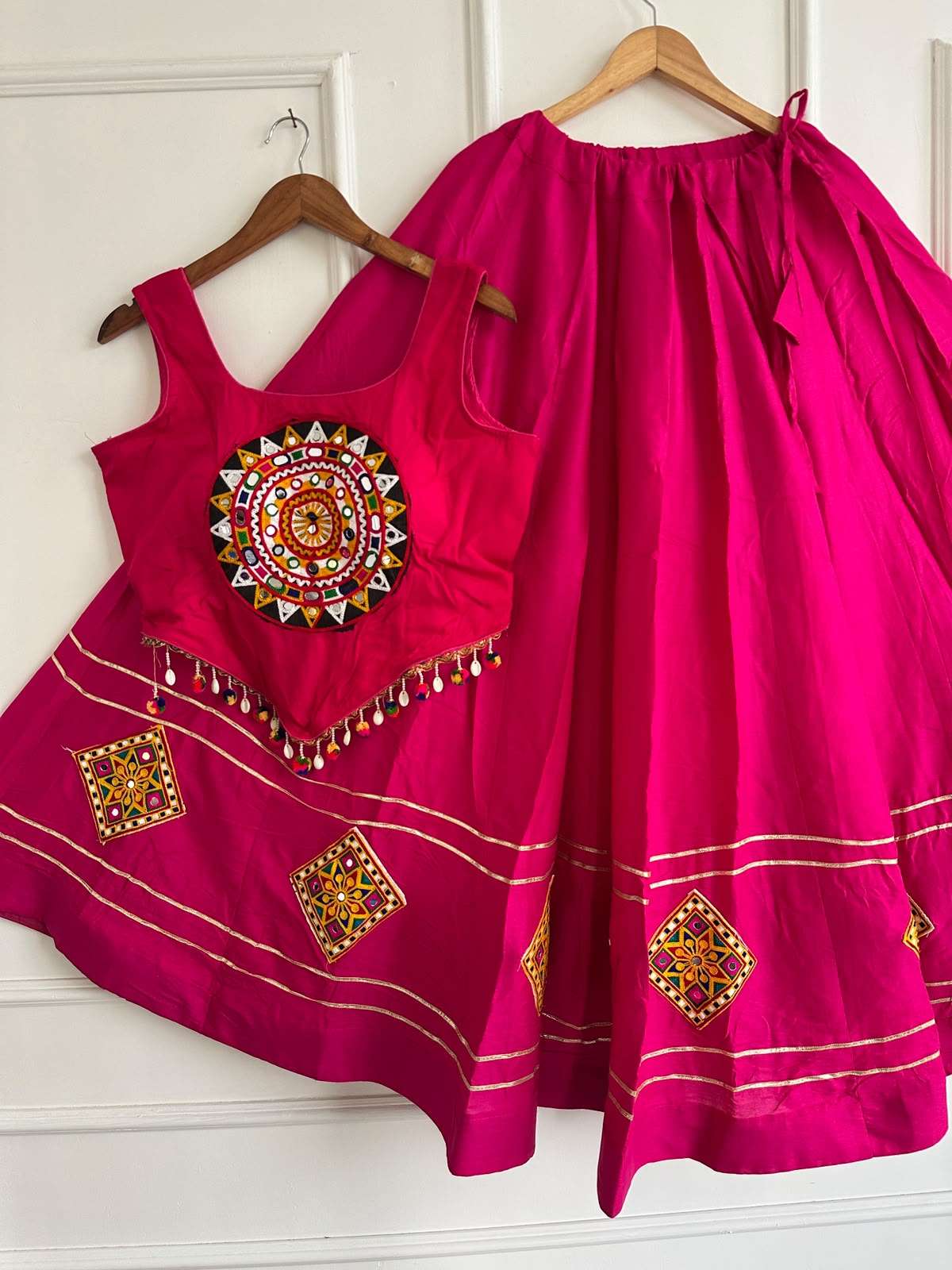 Kutchi Chaniyacholi new Navratri collection garba night wear made of rayon cotton fabric Lehenga Choli wholesale in surat Kutchi Chaniyacholi new Navratri collection garba night wear made of rayon cotton fabric Lehenga Choli wholesale in surat