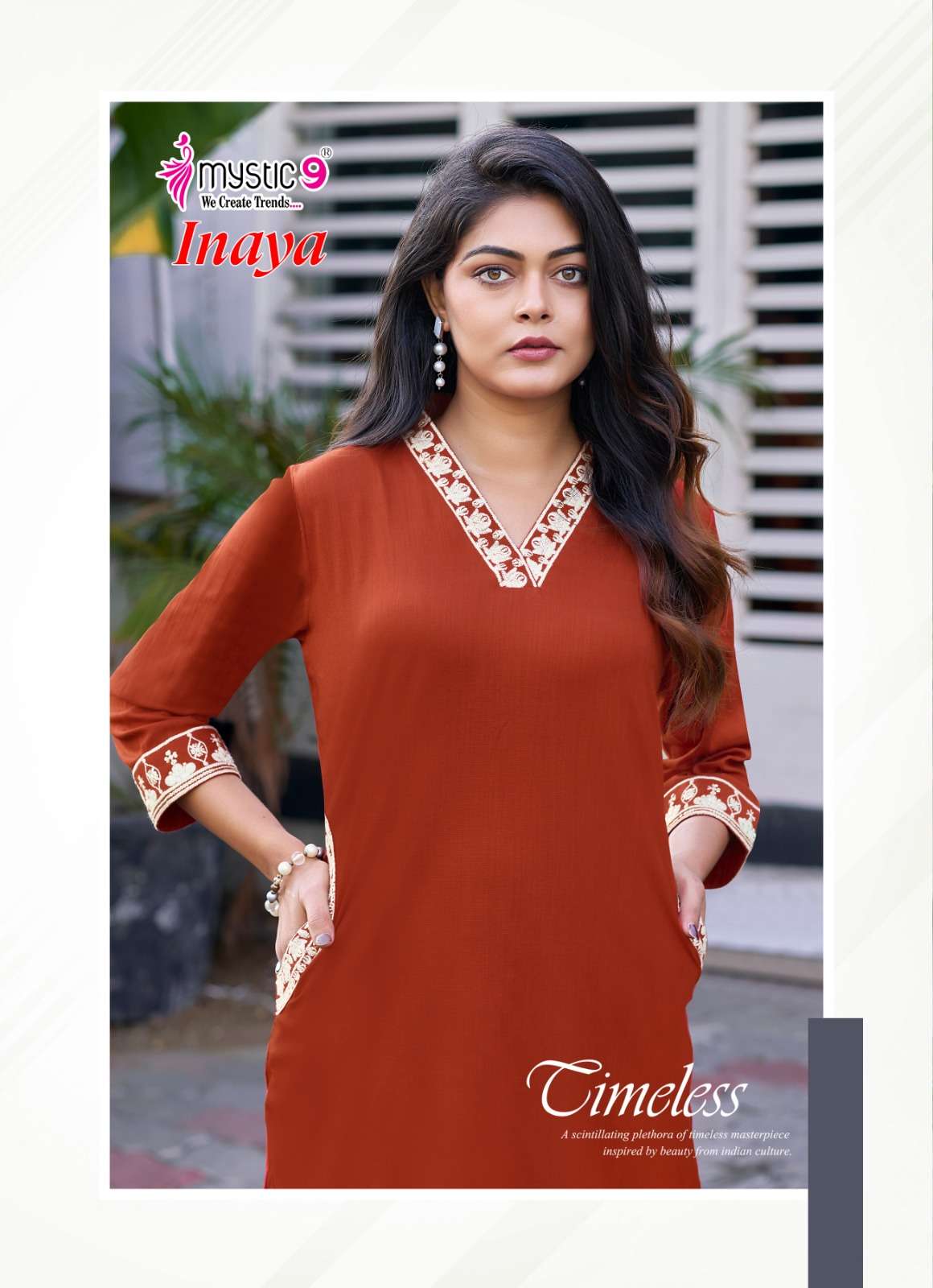 MYSTIC 9 INAYA VOL 1 DYED HEAVY VISCOSE SLUB LYCRA CO ORD SET CATALOGUE EXPORT 