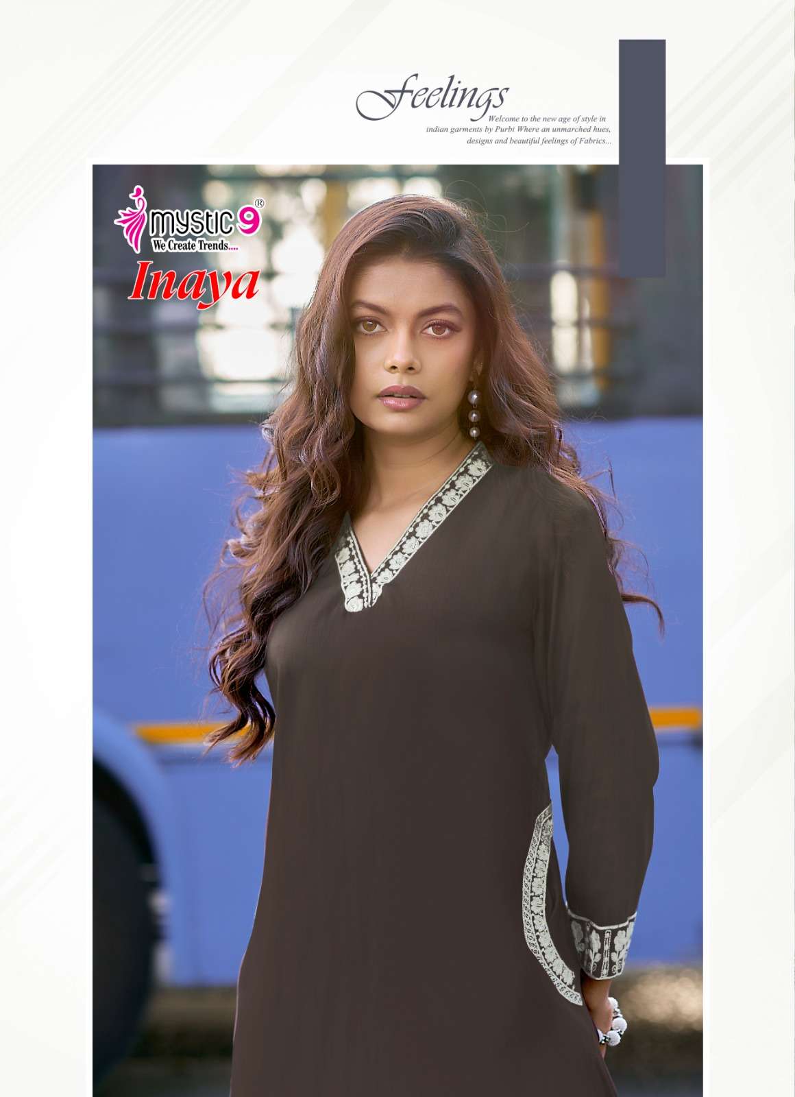 MYSTIC 9 INAYA VOL 1 DYED HEAVY VISCOSE SLUB LYCRA CO ORD SET CATALOGUE EXPORT 