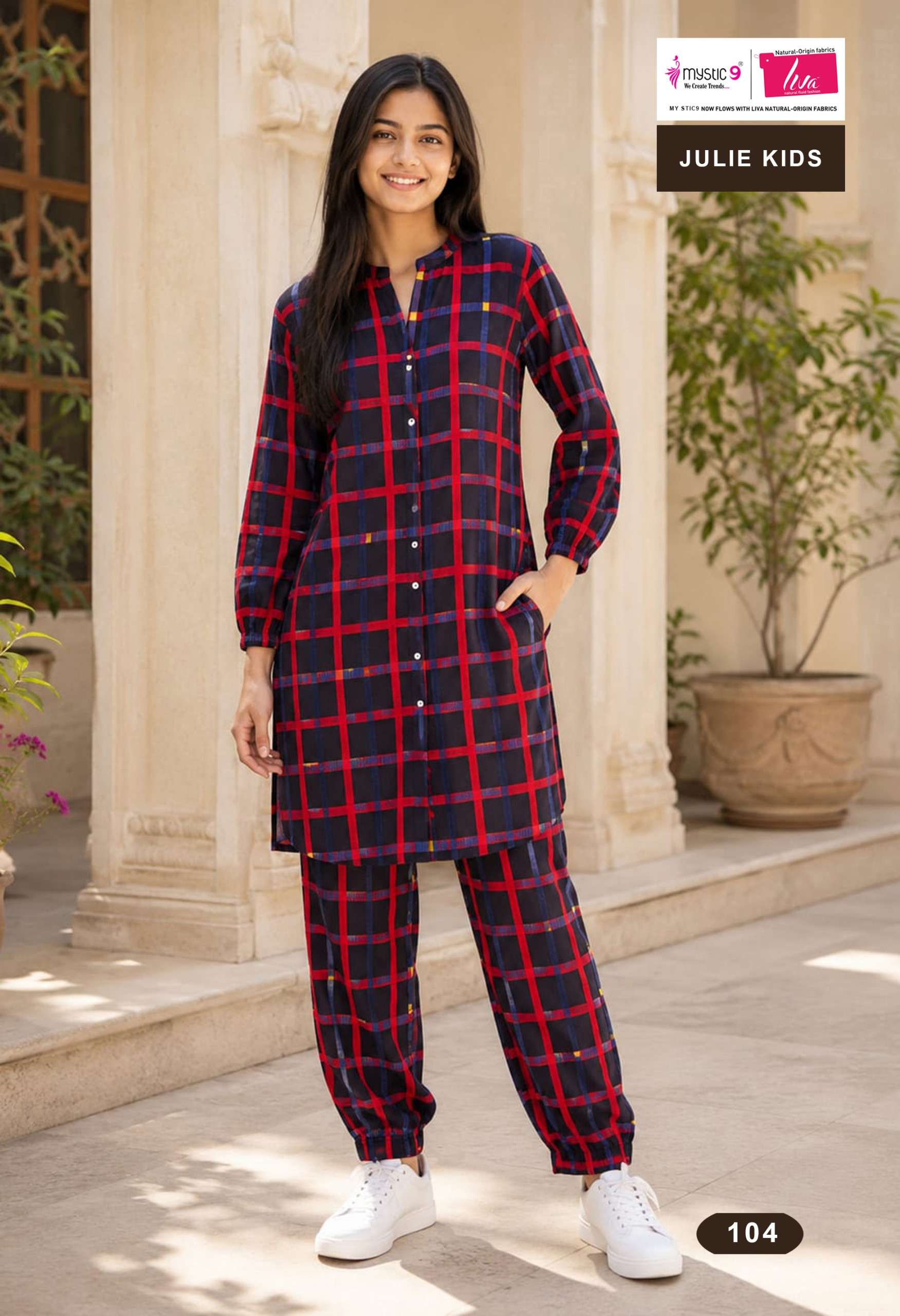 MYSTIC 9 JULIE KIDS VOL 1 VISCOSE PRINT KIDS CO ORD SET TEENAGE GIRL INDIAN OUTFIT MYSTIC 9 JULIE KIDS VOL 1 VISCOSE PRINT KIDS CO ORD SET TEENAGE GIRL INDIAN OUTFIT