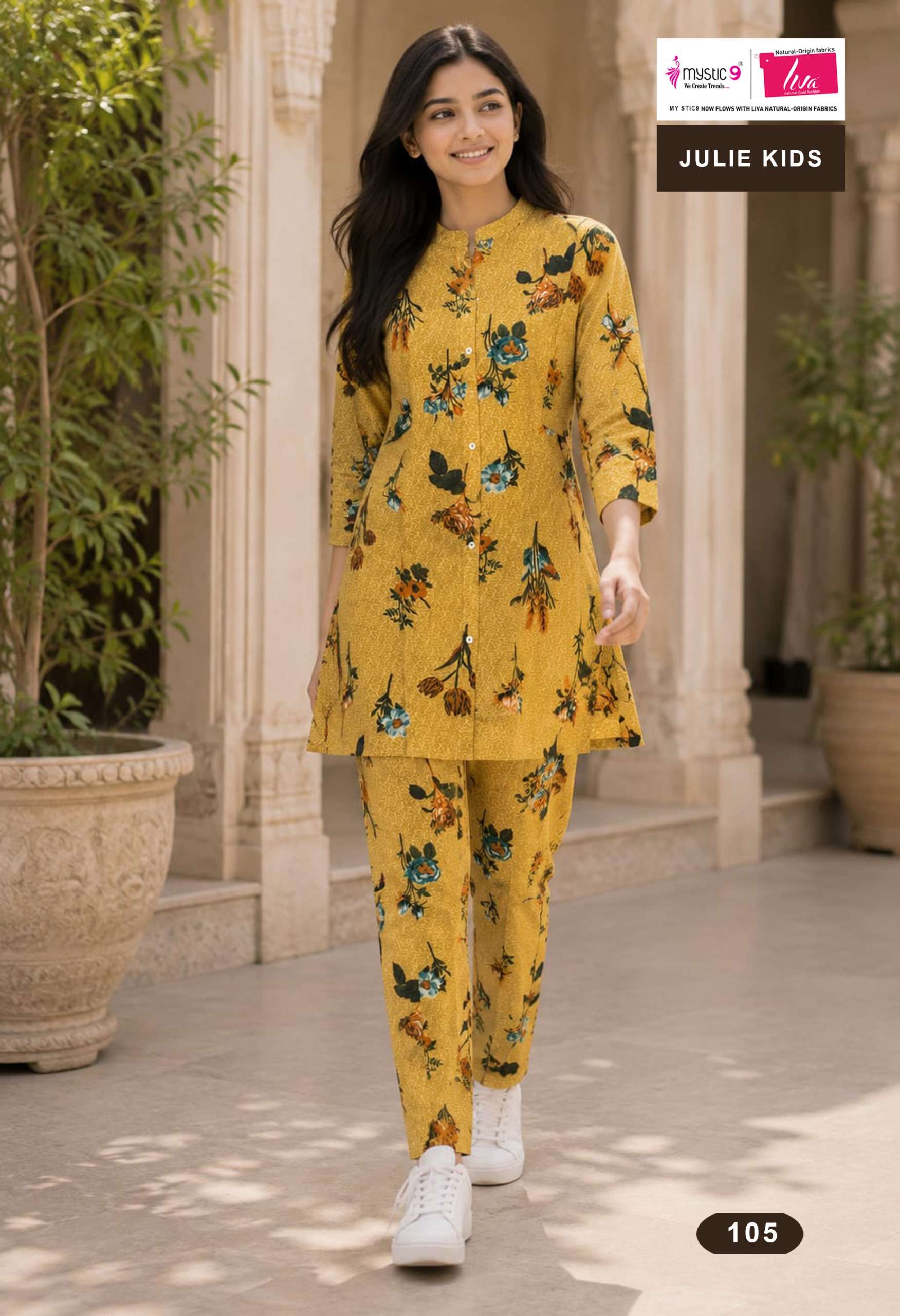 MYSTIC 9 JULIE KIDS VOL 1 VISCOSE PRINT KIDS CO ORD SET TEENAGE GIRL INDIAN OUTFIT MYSTIC 9 JULIE KIDS VOL 1 VISCOSE PRINT KIDS CO ORD SET TEENAGE GIRL INDIAN OUTFIT
