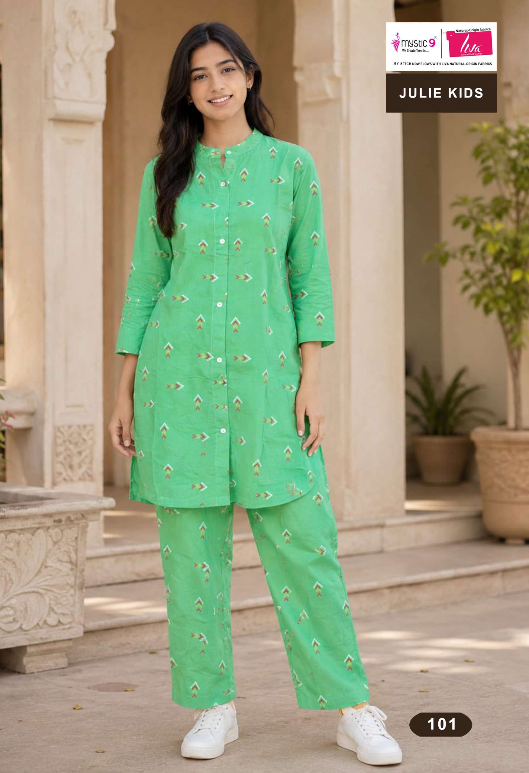 MYSTIC 9 JULIE KIDS VOL 1 VISCOSE PRINT KIDS CO ORD SET TEENAGE GIRL INDIAN OUTFIT MYSTIC 9 JULIE KIDS VOL 1 VISCOSE PRINT KIDS CO ORD SET TEENAGE GIRL INDIAN OUTFIT