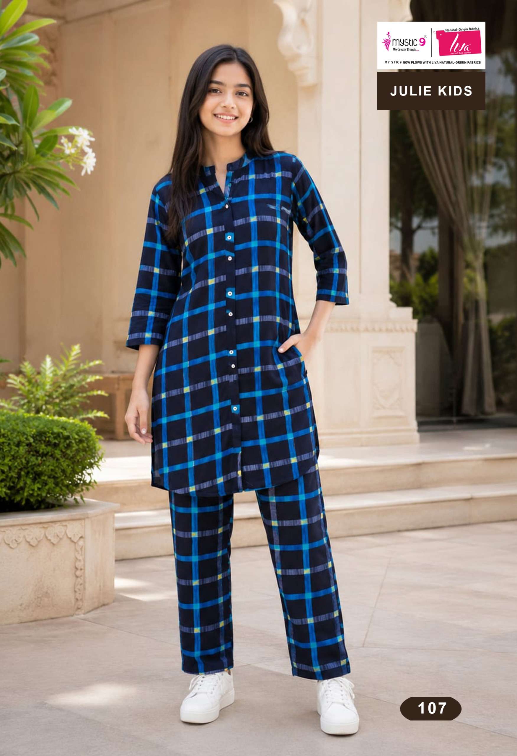 MYSTIC 9 JULIE KIDS VOL 1 VISCOSE PRINT KIDS CO ORD SET TEENAGE GIRL INDIAN OUTFIT MYSTIC 9 JULIE KIDS VOL 1 VISCOSE PRINT KIDS CO ORD SET TEENAGE GIRL INDIAN OUTFIT
