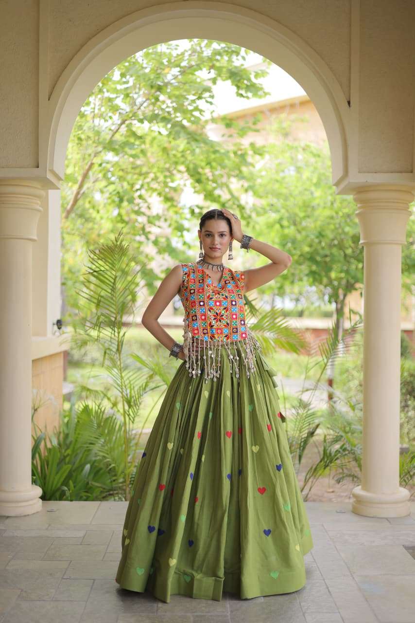 NAVRATRI FESTIVE VIBE WITH THIS NEW COLLECTION COTTON LEHENGA CHOLI WHOLESALE IN SURAT 7181 NAVRATRI FESTIVE VIBE WITH THIS NEW COLLECTION COTTON LEHENGA CHOLI WHOLESALE IN SURAT 7181