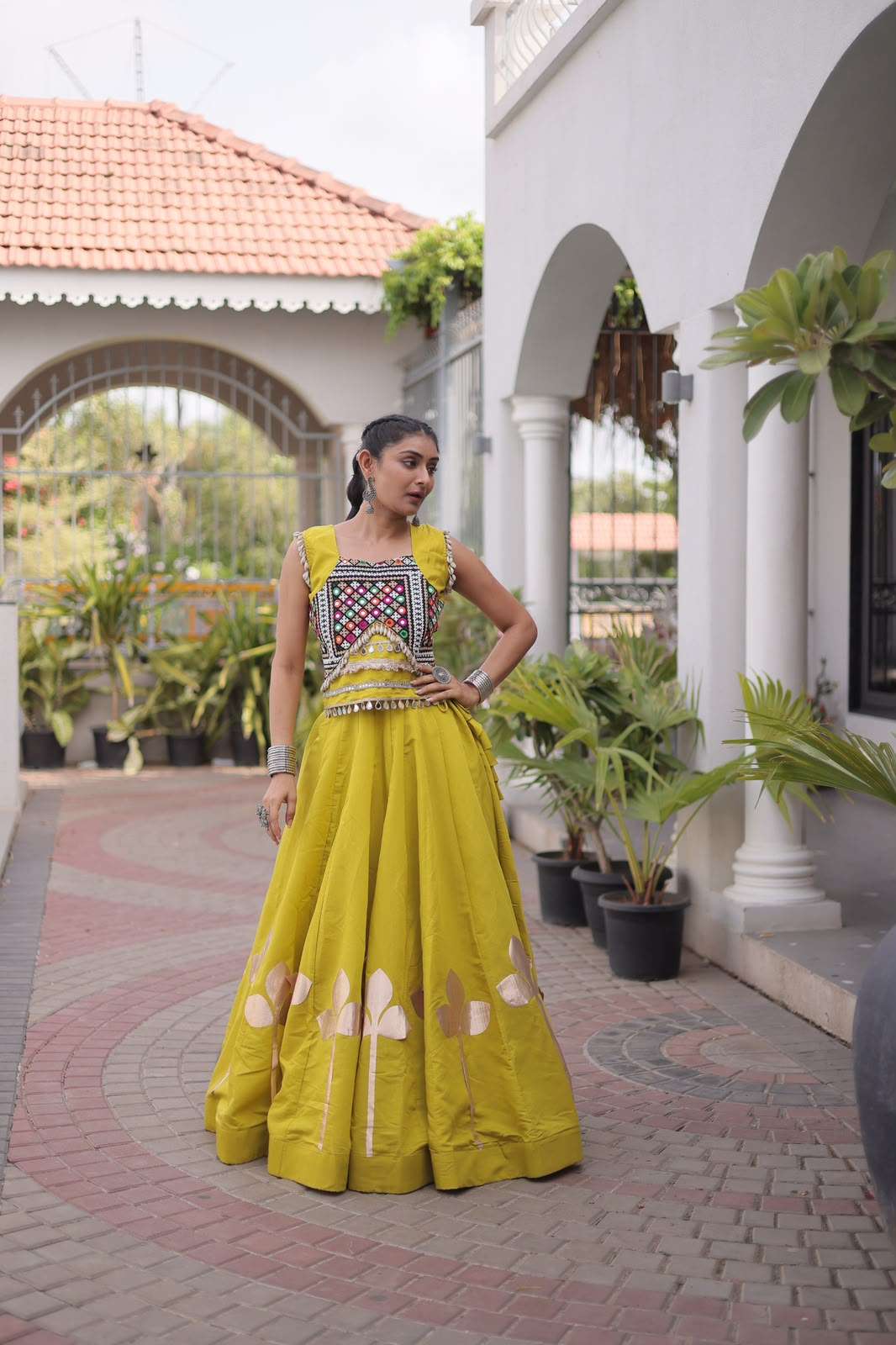 Roman Silk fabric Navratri wear Festive vibes Are traditional and spiritual Lehenga choli wholesale in surat 7174 Roman Silk fabric Navratri wear Festive vibes Are traditional and spiritual Lehenga choli wholesale in surat 7174