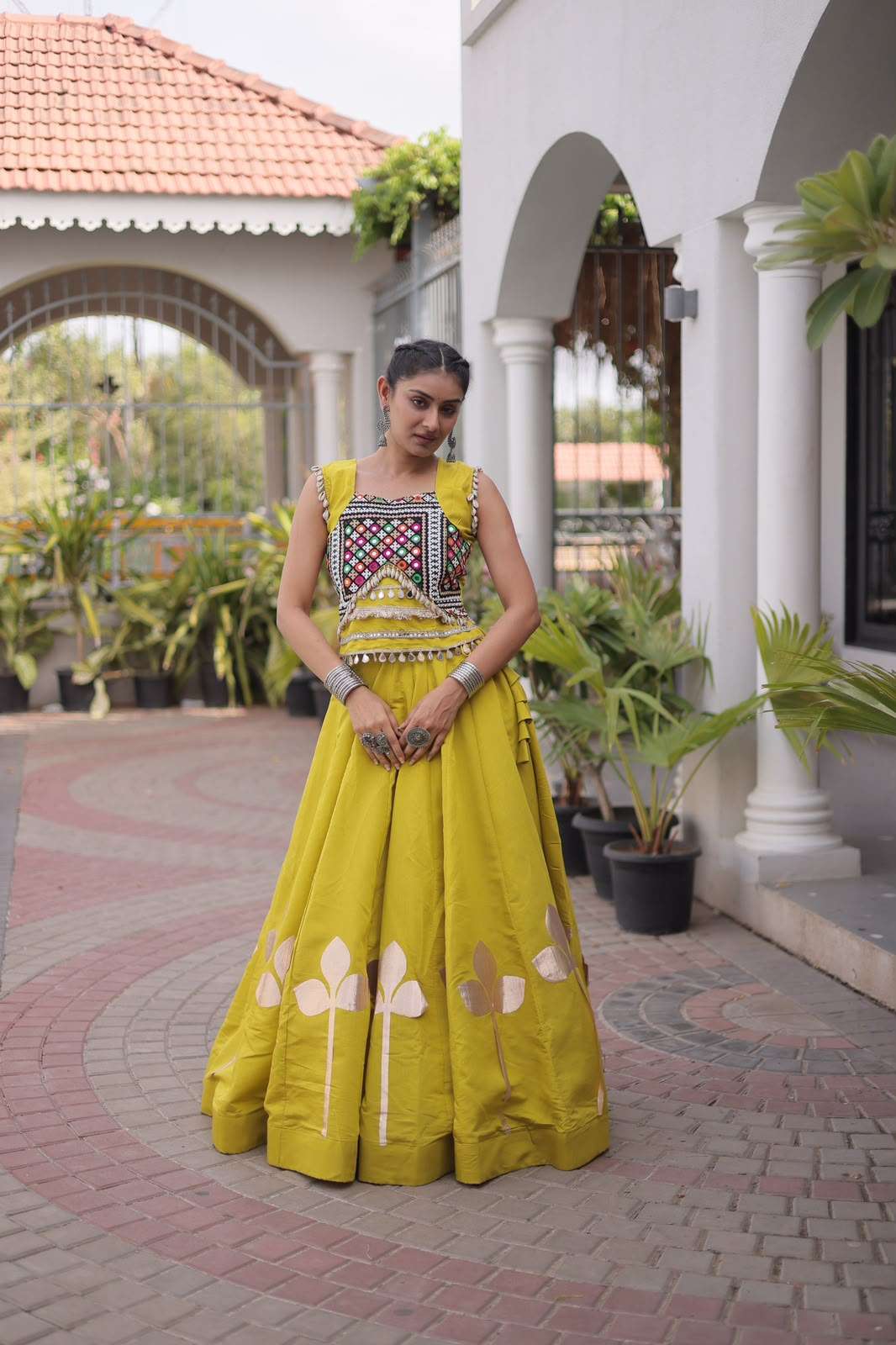 Roman Silk fabric Navratri wear Festive vibes Are traditional and spiritual Lehenga choli wholesale in surat 7174 Roman Silk fabric Navratri wear Festive vibes Are traditional and spiritual Lehenga choli wholesale in surat 7174