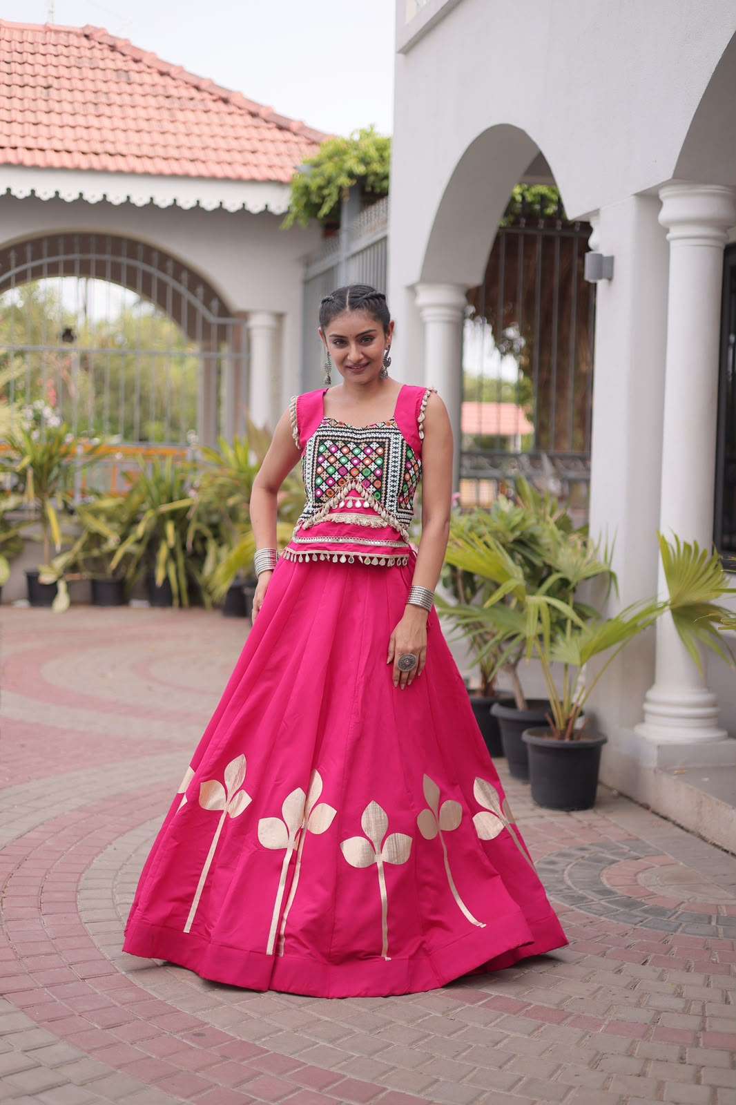 Roman Silk fabric Navratri wear Festive vibes Are traditional and spiritual Lehenga choli wholesale in surat 7174 Roman Silk fabric Navratri wear Festive vibes Are traditional and spiritual Lehenga choli wholesale in surat 7174
