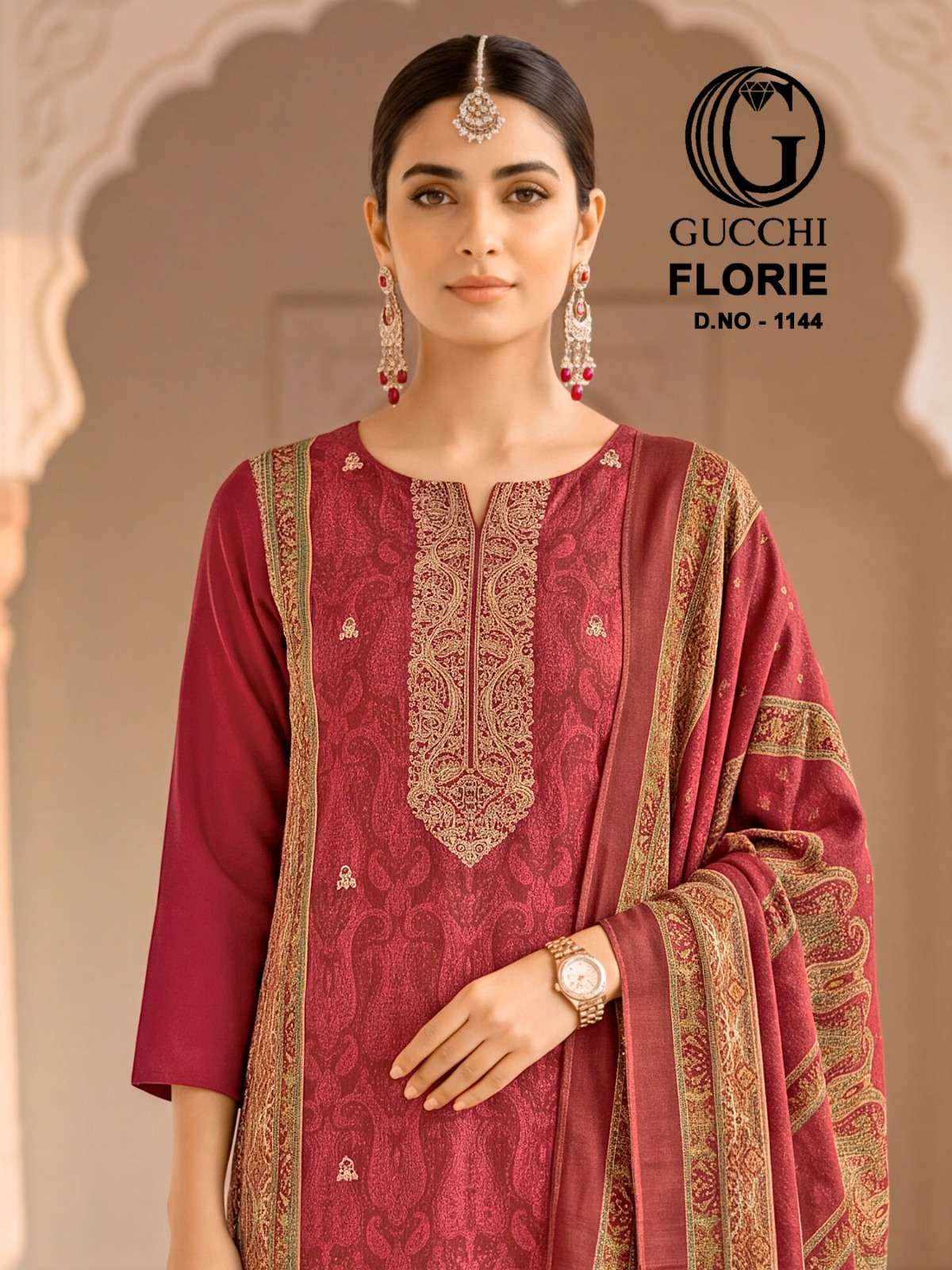 GUCCHI FLORIE VOL 1144 PASHMINA CORD DIGITAL KASHMIRI WORK SALWAR SUIT AT WHOLESALER GUCCHI FLORIE VOL 1144 PASHMINA CORD DIGITAL KASHMIRI WORK SALWAR SUIT AT WHOLESALER