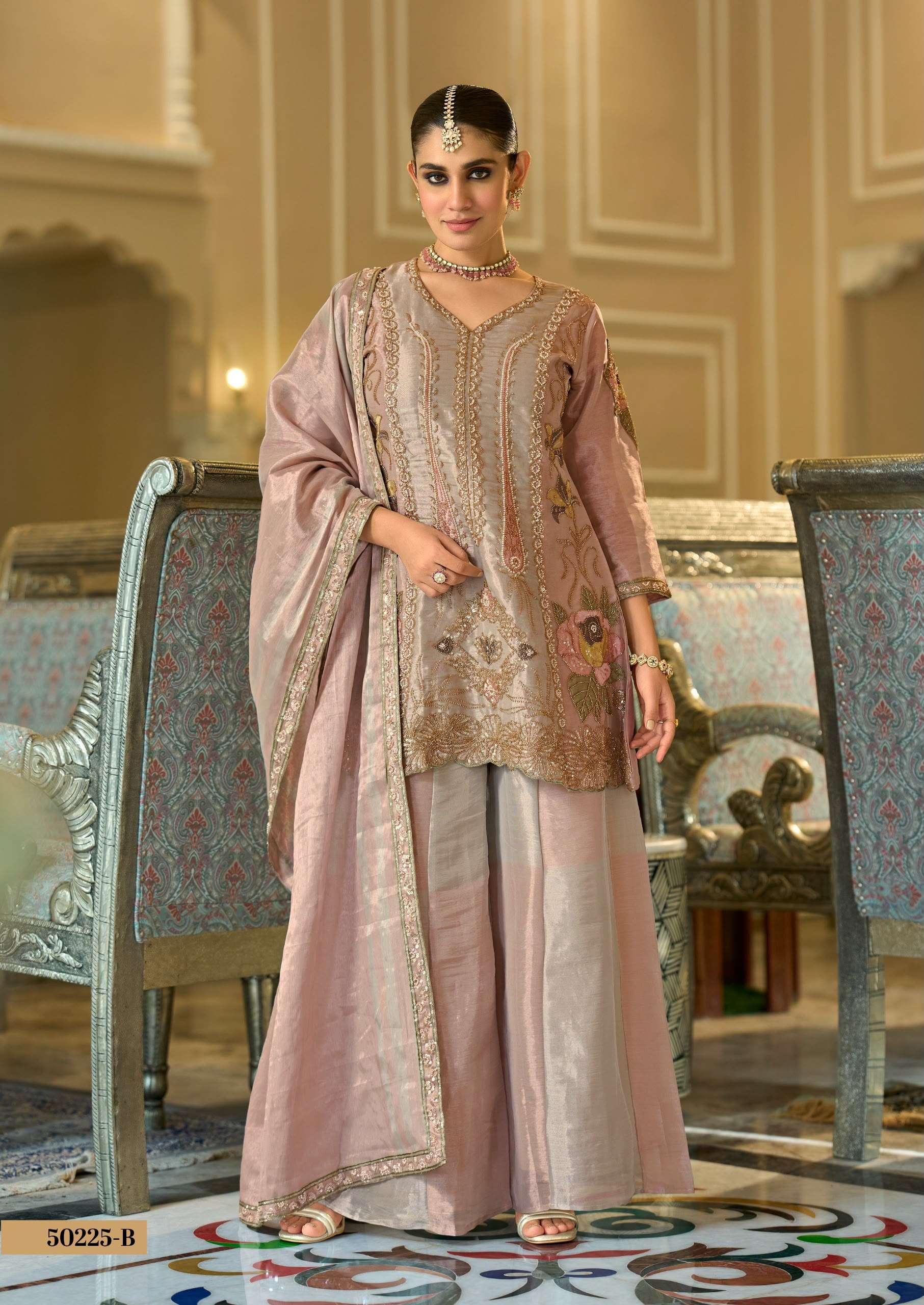 50225 VISCOSE KANJIVARAM WITH BEATS WORK PALAZZO 3 PIECE SUIT FOR FESTIVAL INDIA STORE 50225 VISCOSE KANJIVARAM WITH BEATS WORK PALAZZO 3 PIECE SUIT FOR FESTIVAL INDIA STORE