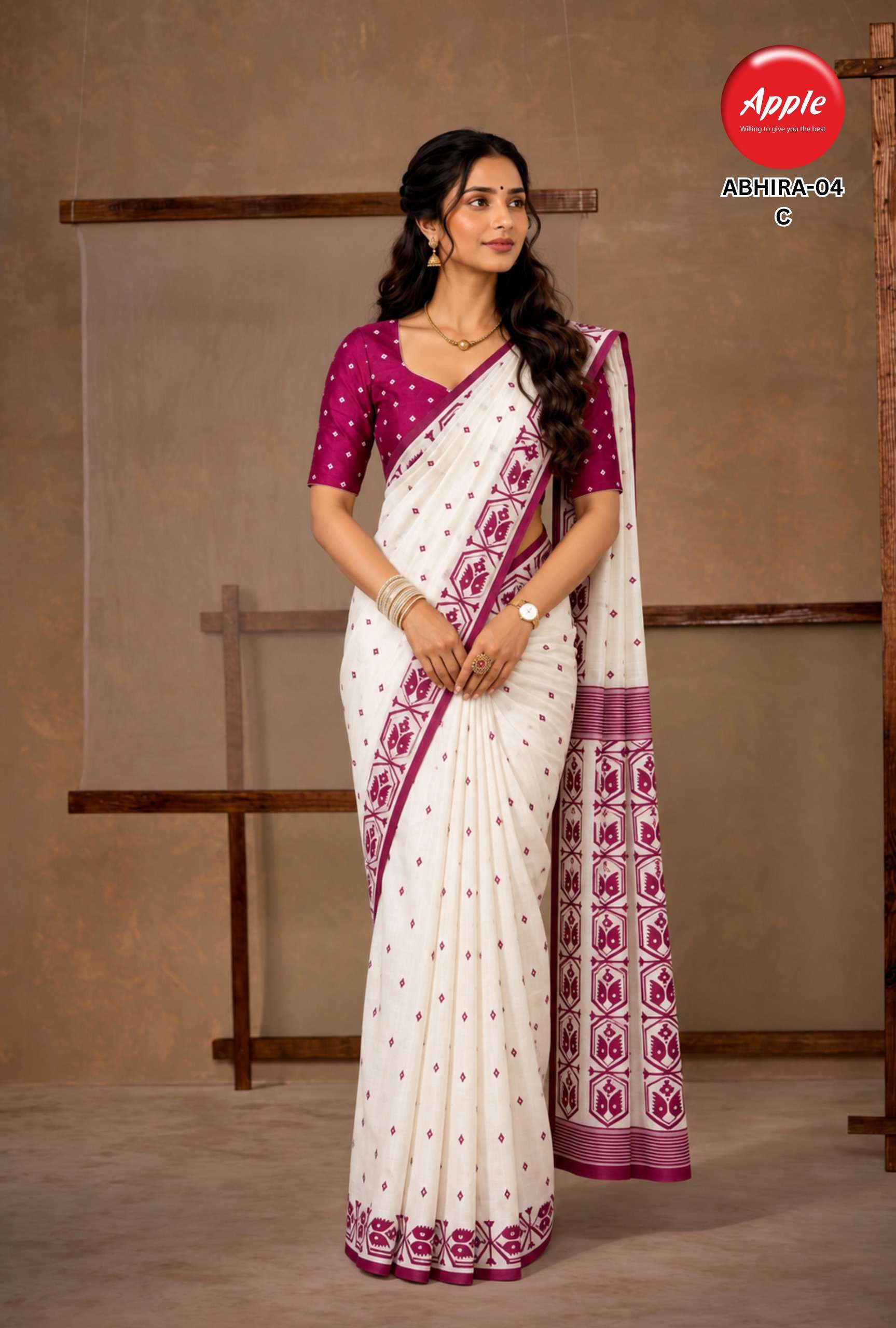 APPLE ABHIRA 4 MADE OF SOFT HANDI TUSSER FABRIC SAREE RESELLER IN SURAT APPLE ABHIRA 4 MADE OF SOFT HANDI TUSSER FABRIC SAREE RESELLER IN SURAT