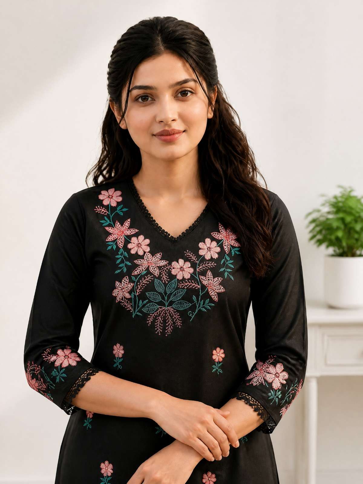 SUMMER COTTON WITH EMBROIDERY WHITE KURTI PANT CASUAL LOOK DEALER BUY SUMMER COTTON WITH EMBROIDERY WHITE KURTI PANT CASUAL LOOK DEALER BUY