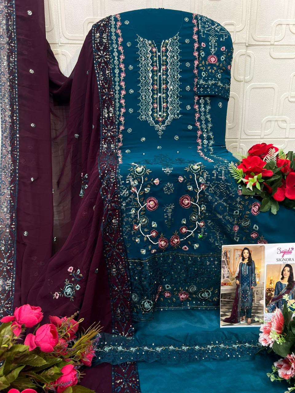 Sajida dress materials, sajida pakistani suits wholesale Sajida dress materials, sajida pakistani suits wholesale