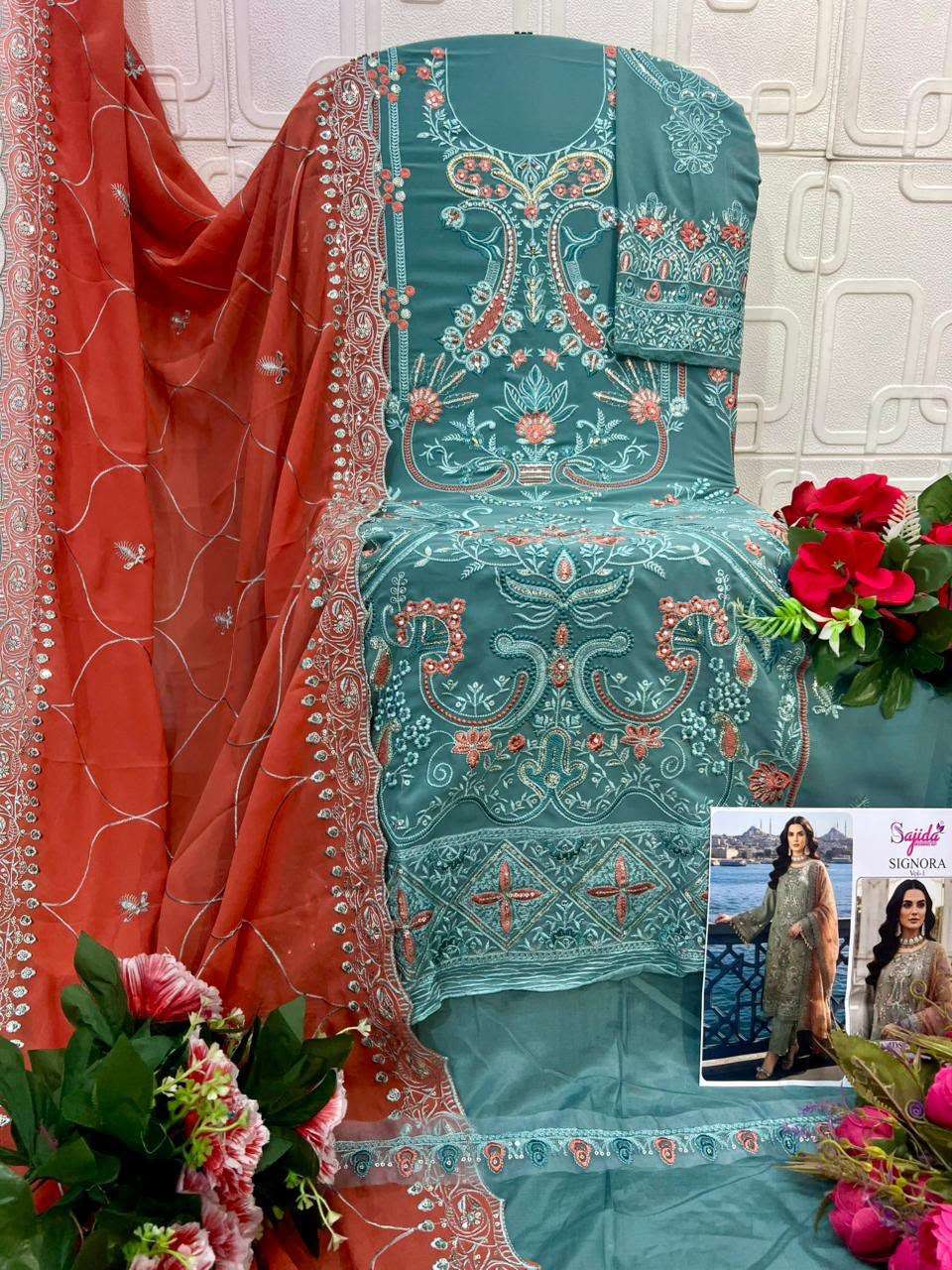 Sajida dress materials, sajida pakistani suits wholesale Sajida dress materials, sajida pakistani suits wholesale