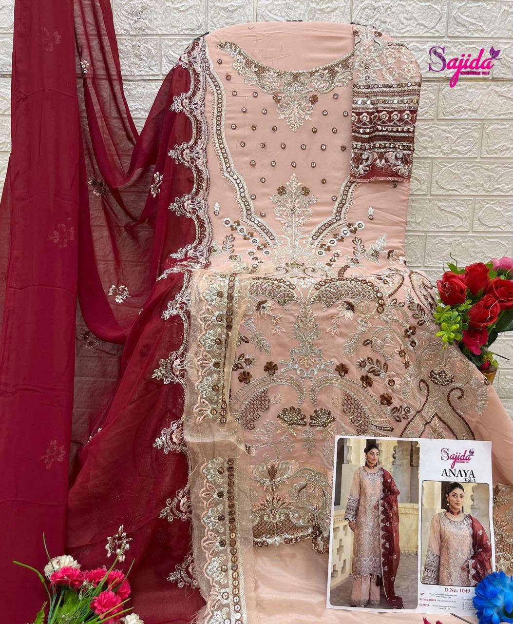 Sajida dress materials, sajida pakistani suits wholesale Sajida dress materials, sajida pakistani suits wholesale