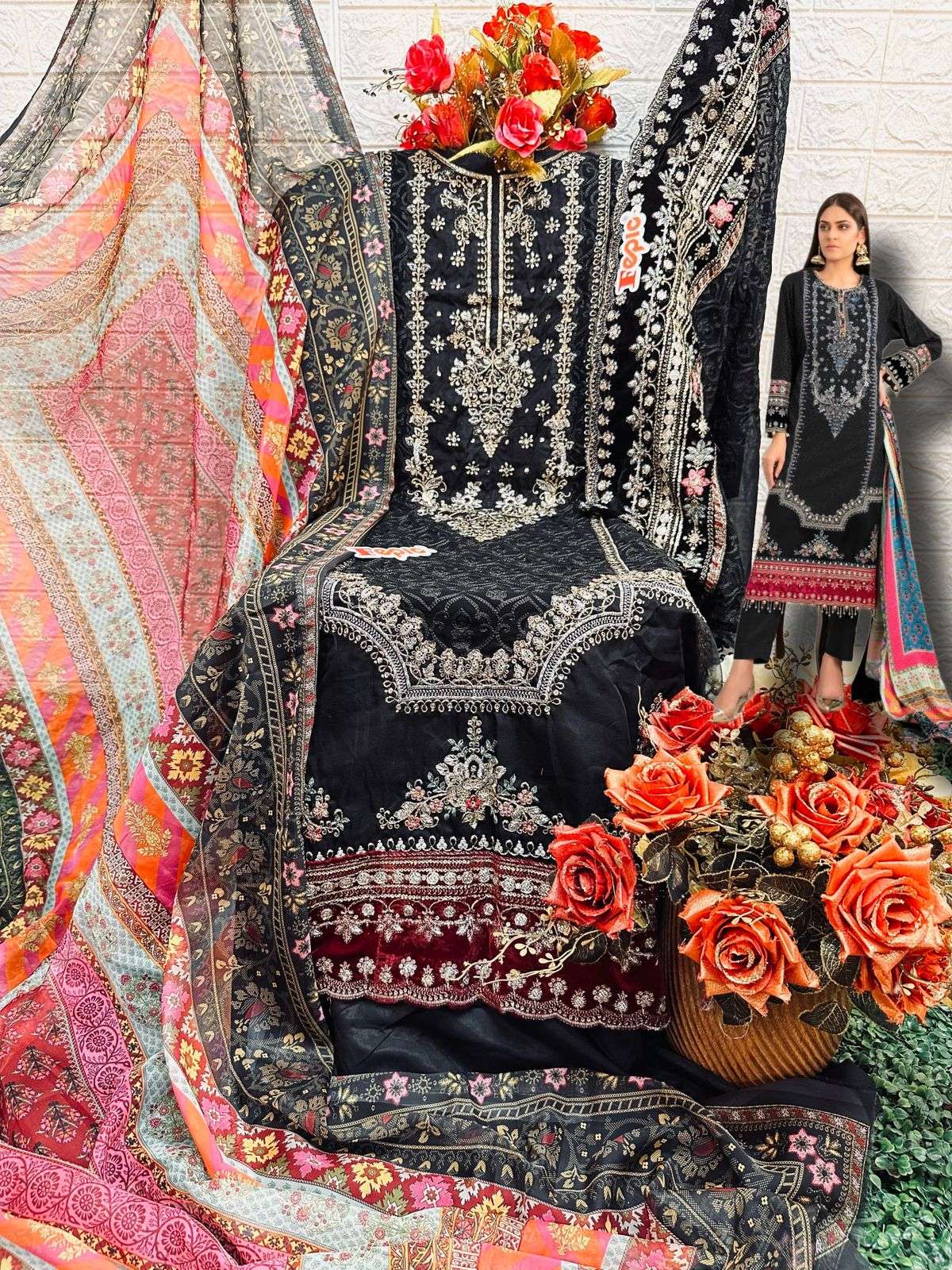 Fepic Rosmeen 1521 Georgette with embroidery work Pakistani salwar kameez collection at best rate Fepic Rosmeen 1521 Georgette with embroidery work Pakistani salwar kameez collection at best rate