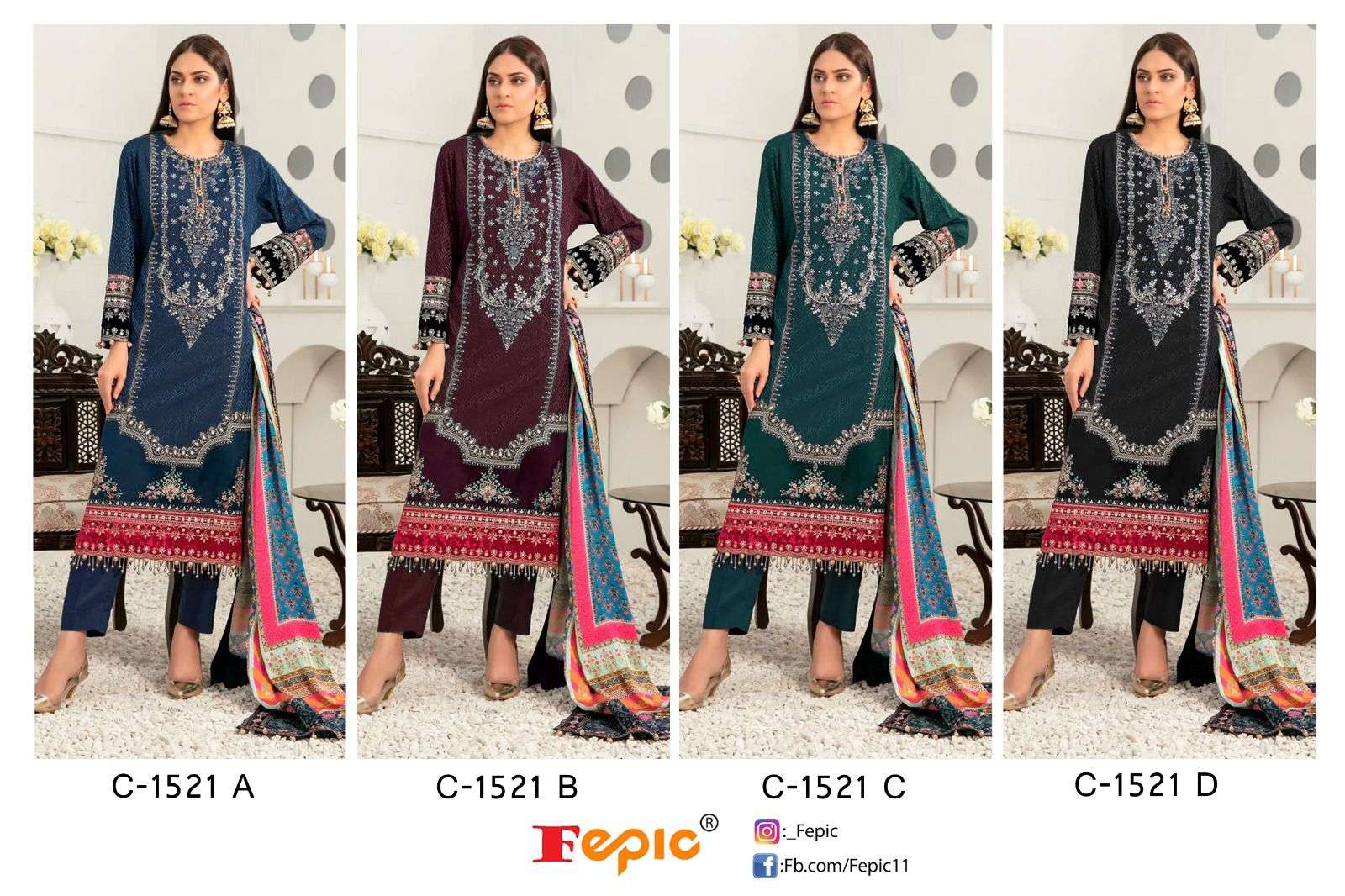 Fepic Rosmeen 1521 Georgette with embroidery work Pakistani salwar kameez collection at best rate Fepic Rosmeen 1521 Georgette with embroidery work Pakistani salwar kameez collection at best rate