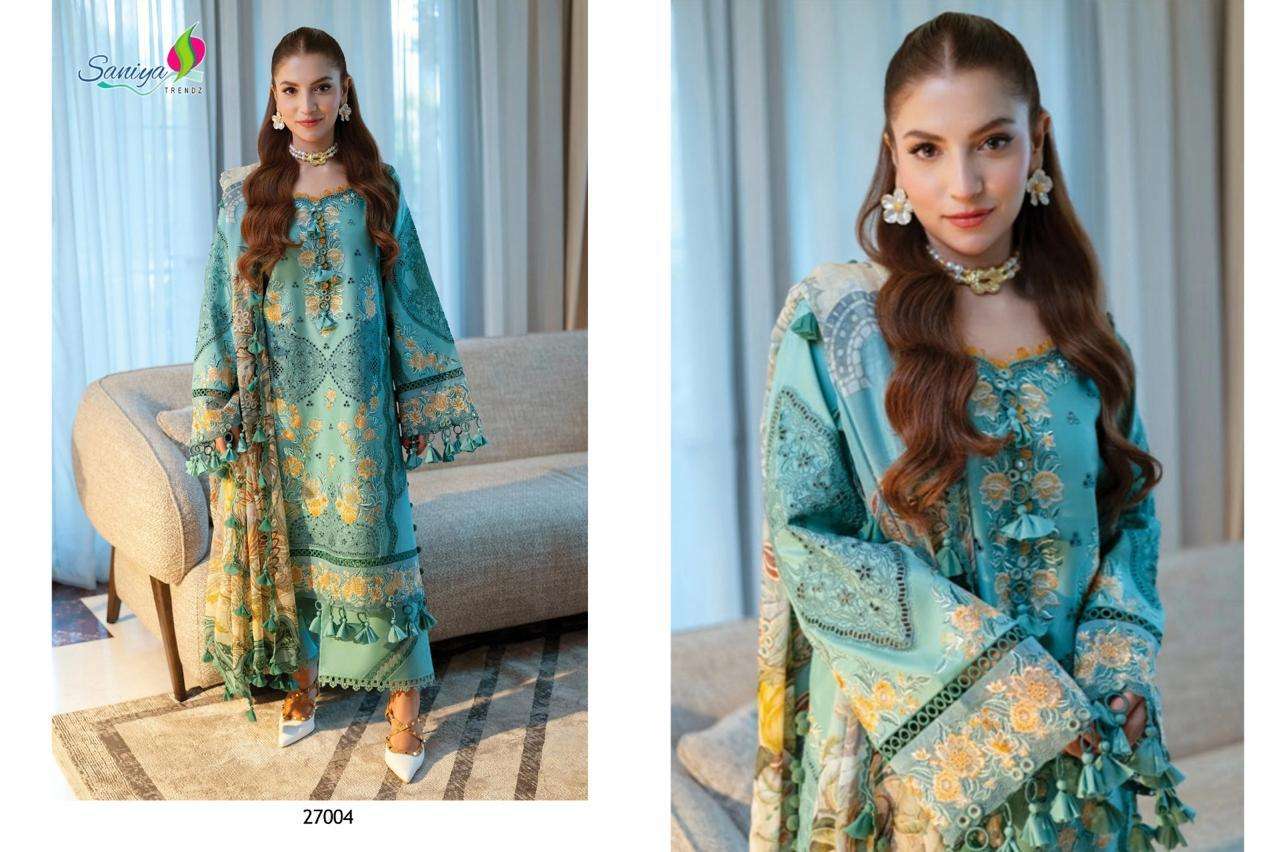 SANIYA TRENDZ OMBRE VOL 27 NEW COLOUR COTTON WITH CHIKANKARI PAKISTANI NEW MODAL SUIT BUY SANIYA TRENDZ OMBRE VOL 27 NEW COLOUR COTTON WITH CHIKANKARI PAKISTANI NEW MODAL SUIT BUY