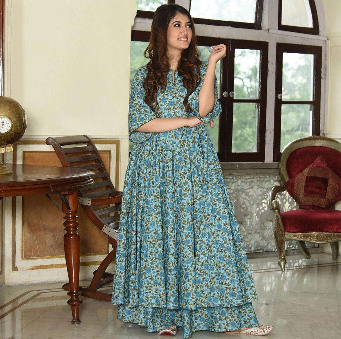 party wear palazzo with kurti