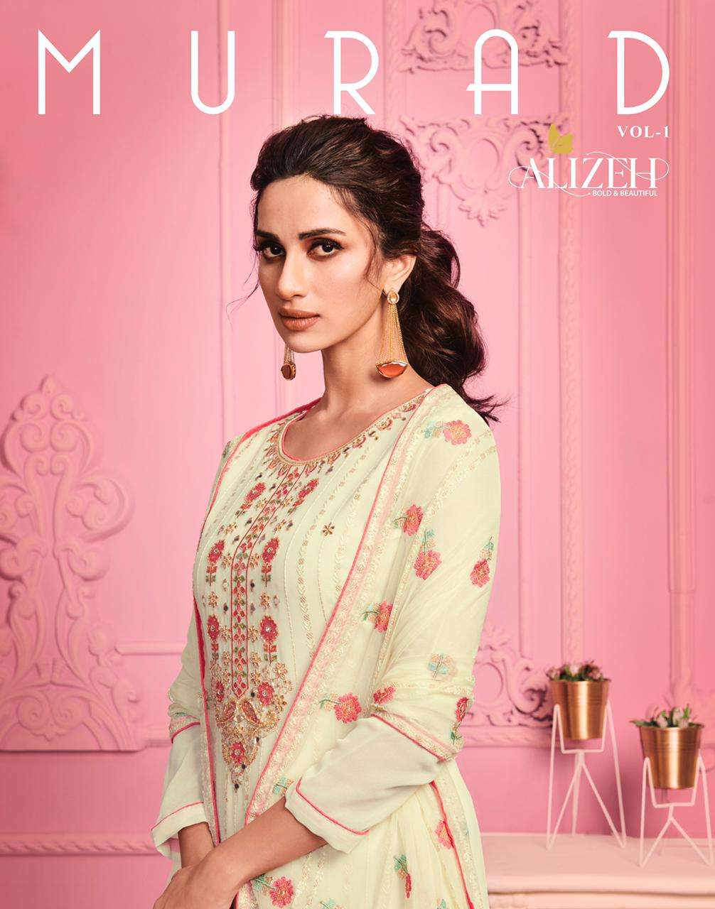 Alizeh Murad Vol 1 Georgette With Thread Embroidery Work Dress Material Collection