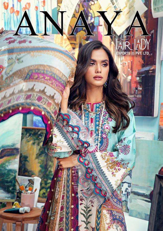 Fair lady Anaya Lawn Cotton Print With Embroidery patch work Pakistani Suits Collection At Wholesale Rate