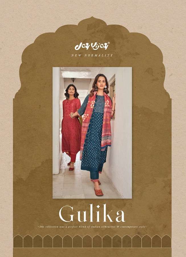 Jay Vijay Gulika Pure Muslin Silk Digital Print With Hand Work Salwar Suits collection