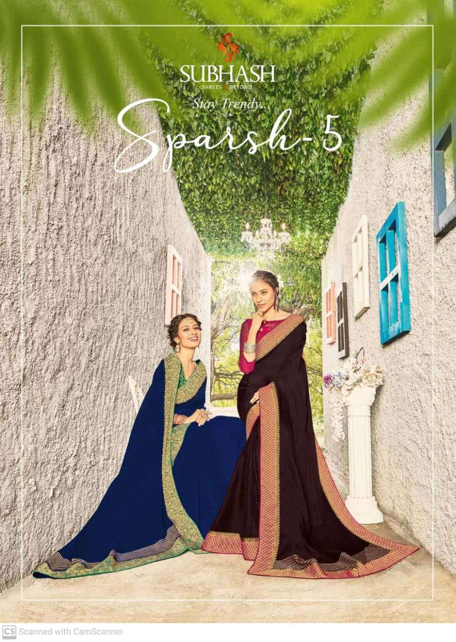 subhash sparsh vol 5 georgette with party wear saree collection AT WHOLESALE RATE
