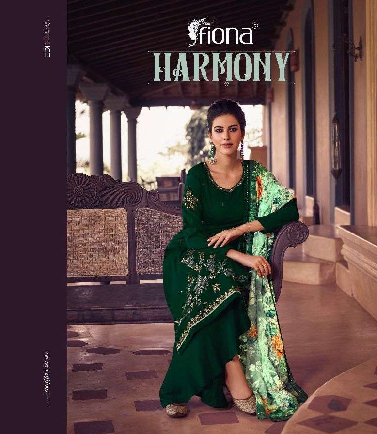 Fiona Harmony Soft silk With Embroidery Work dress Material Collection