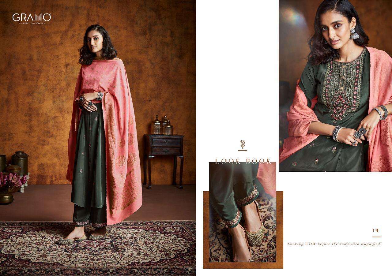 Gramo Mayra Vol 1 Fiona Silk With Work Readymade Suits Collection 02