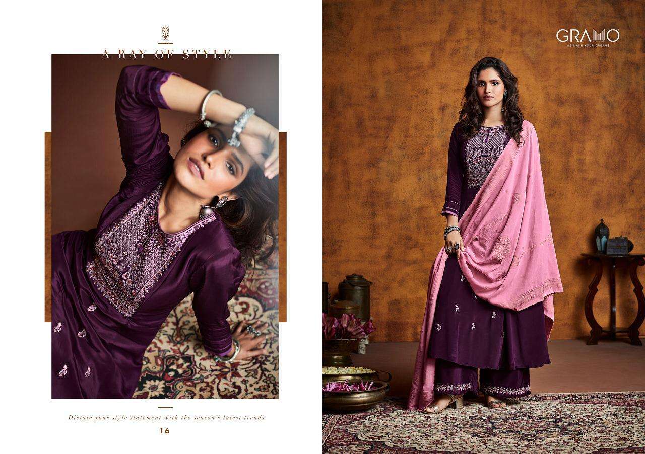 Gramo Mayra Vol 1 Fiona Silk With Work Readymade Suits Collection 03