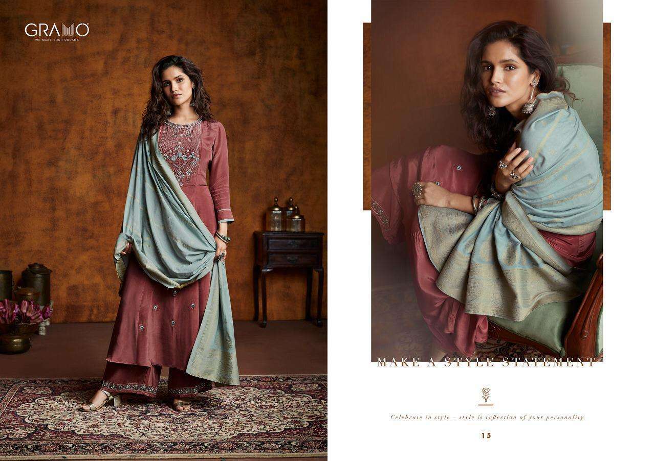 Gramo Mayra Vol 1 Fiona Silk With Work Readymade Suits Collection 05