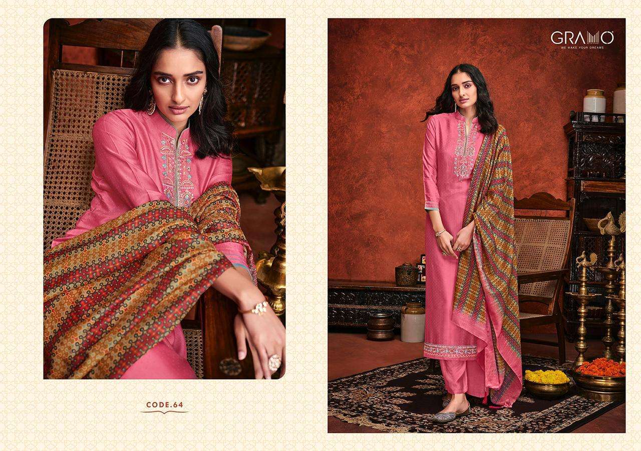 Gramo Safar Vol 2 Pure Viscose With Embroidery Work Readymade Suits Collection 04