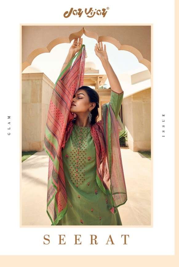 Jay Vijay Seerat Moga Silk With Embroidery Hand Work Dress Material collection