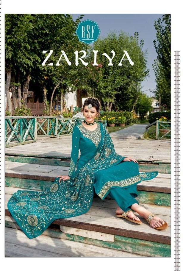 RSF Zariya Faux Georgette With Embroidery Work Dress material Collection