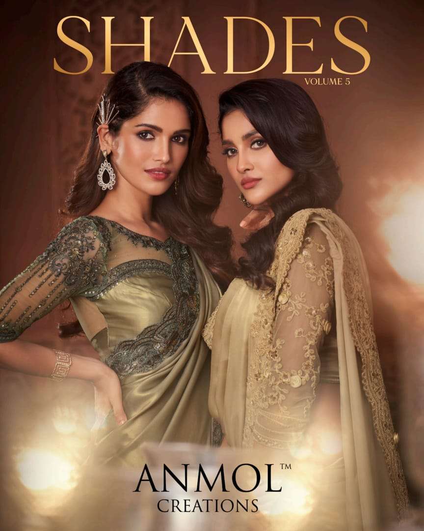 Anmol creation shades vol 5 party wear saree collection