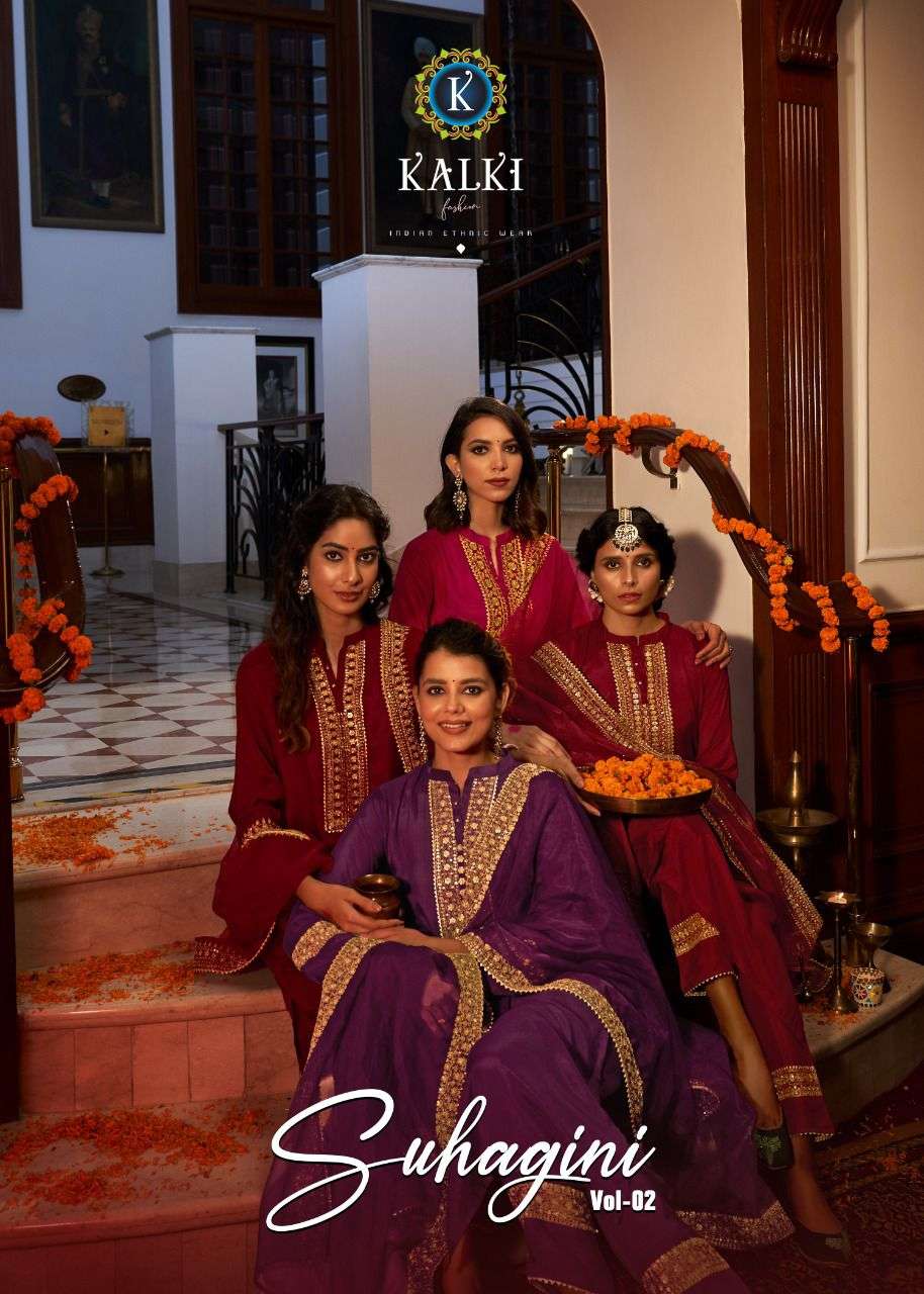 Kalki Fashion Suhagini Vol 2 Viscose Silk With Embroidery Sequence Work readymade Suits collection
