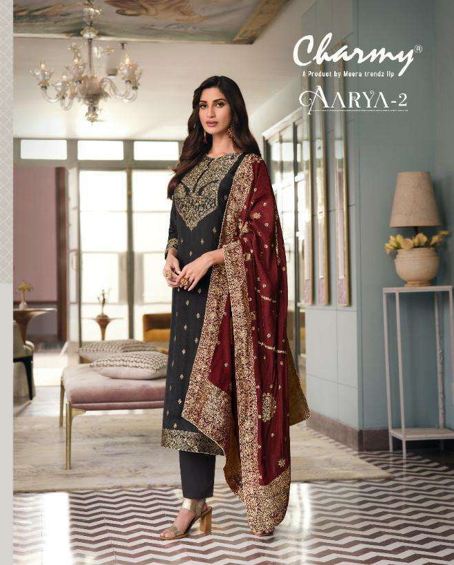 Meera Trendz Charmy Aarya Vol 2 Silk jacquard weaving Dress material collection