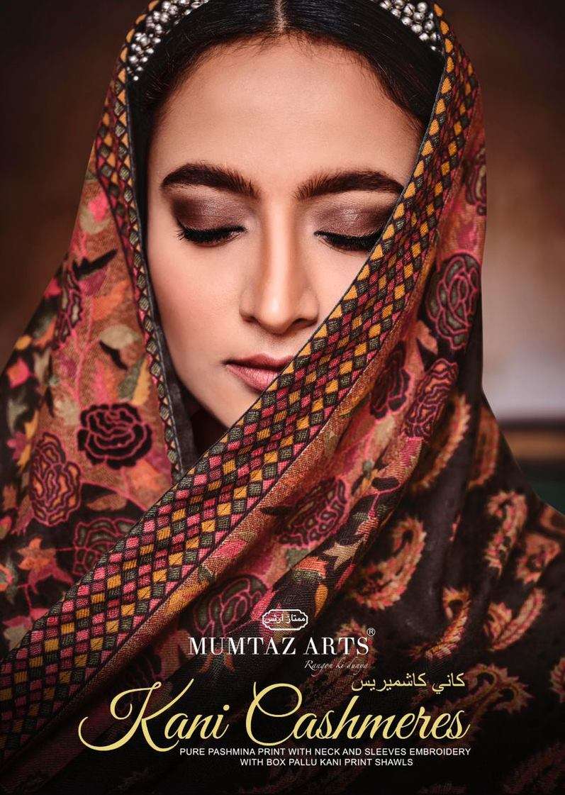 Mumtaz Arts Kani Cashmere Pashmina Print With Work Winter Pakistani Suits