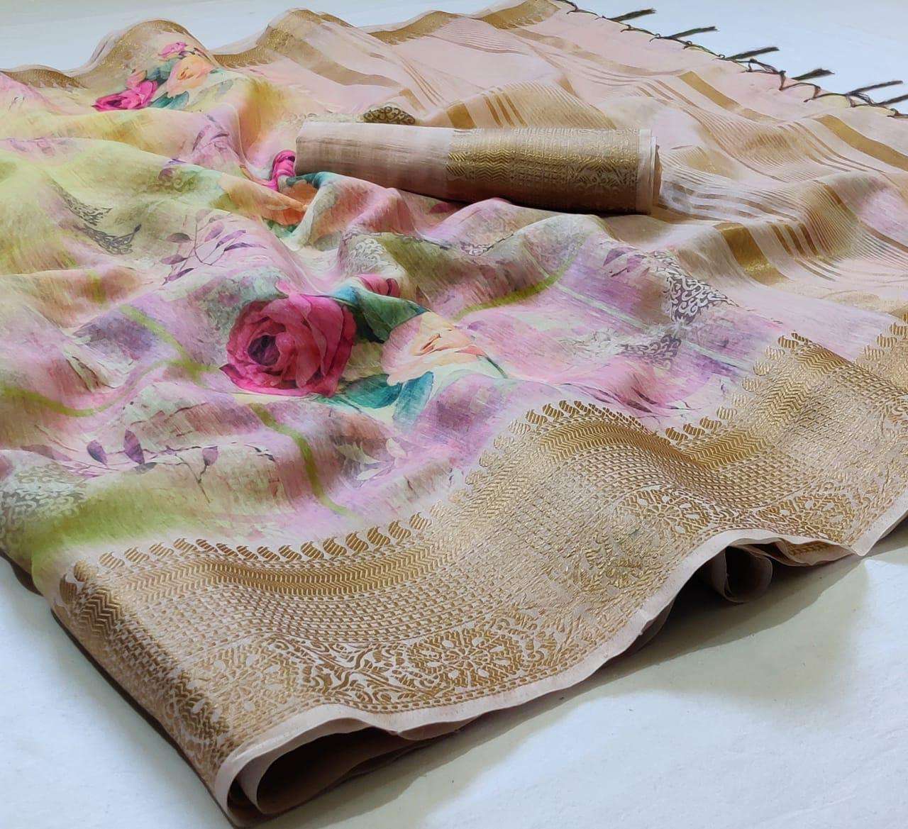 supriya soft silk with digital print saree collection