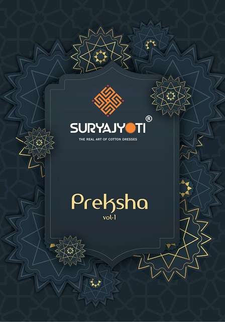 Suryajyoti Preksha Vol 1 Cambric Cotton with Embroidery work Dress Material Collection