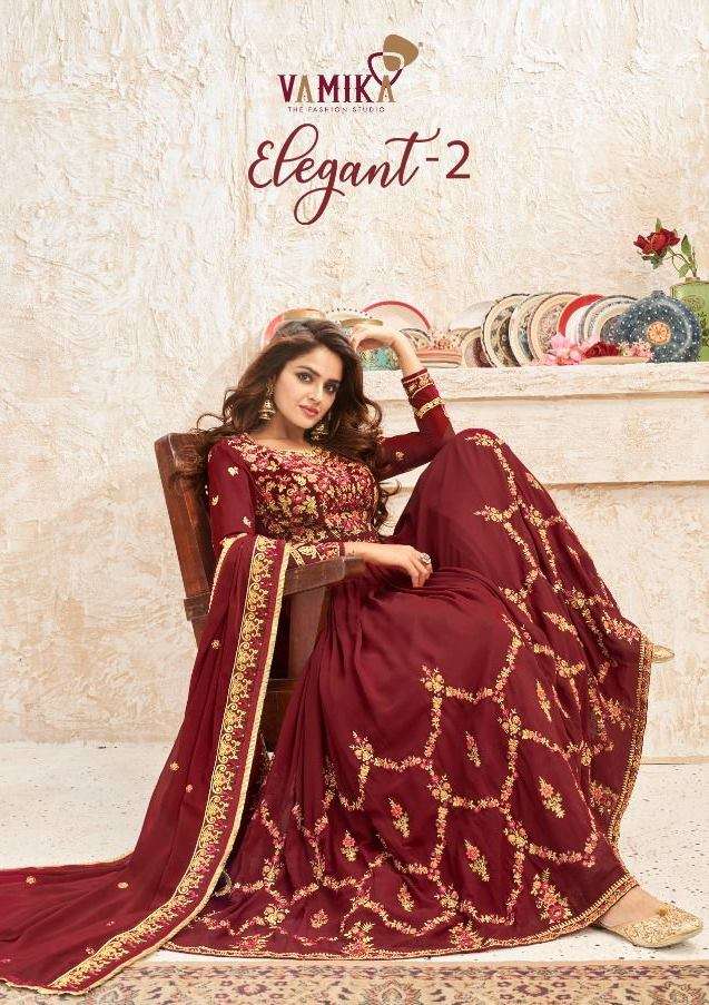 Vamika NX Elegant Vol 2 Georgette With Embroidery Work readymade Suits Collection